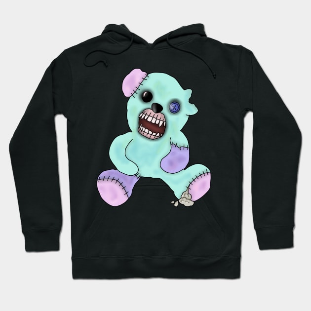 Zombie creepy kawaii teddy bear Hoodie by Becky-Marie